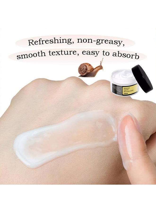 Advanced Snail 92 All In One Cream, Snail Cream Collagen Cream Moisturizing, Anti Age Firming Face Cream, 100G