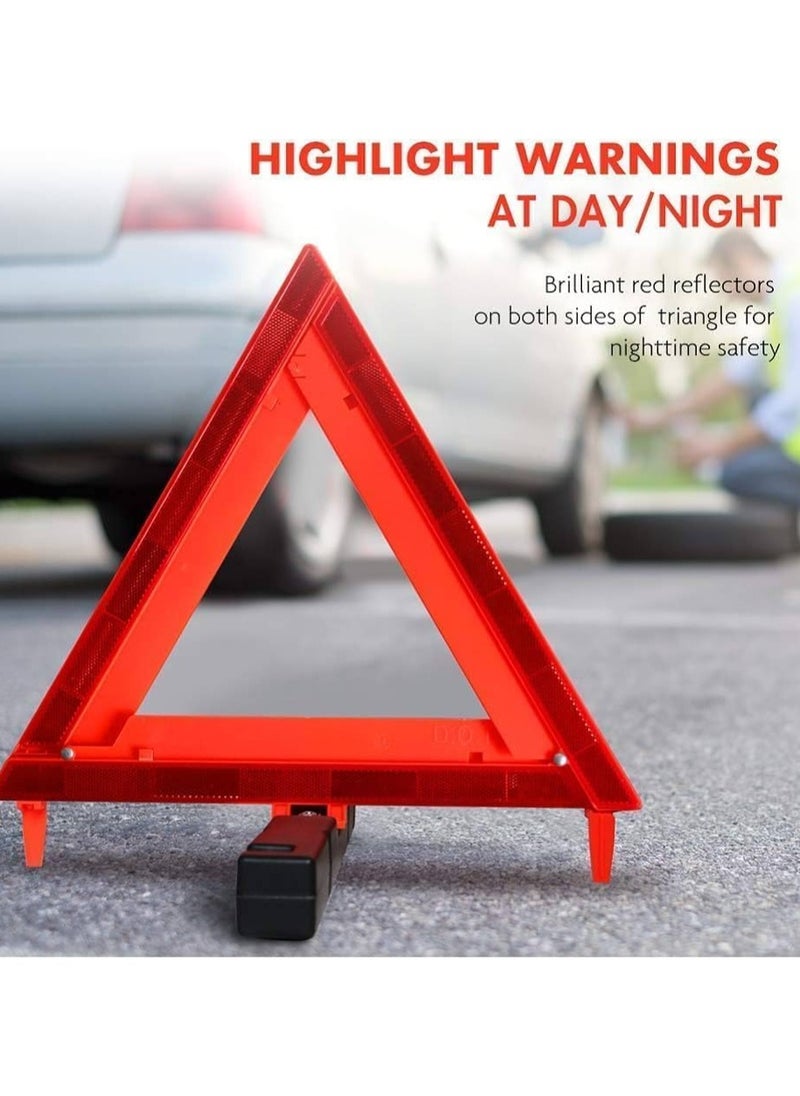 Festive Gallery - Safety Triangle Warning Kit Foldable Emergency Warning Triangle Sign Car Roadside Emergency Kit - Image 1