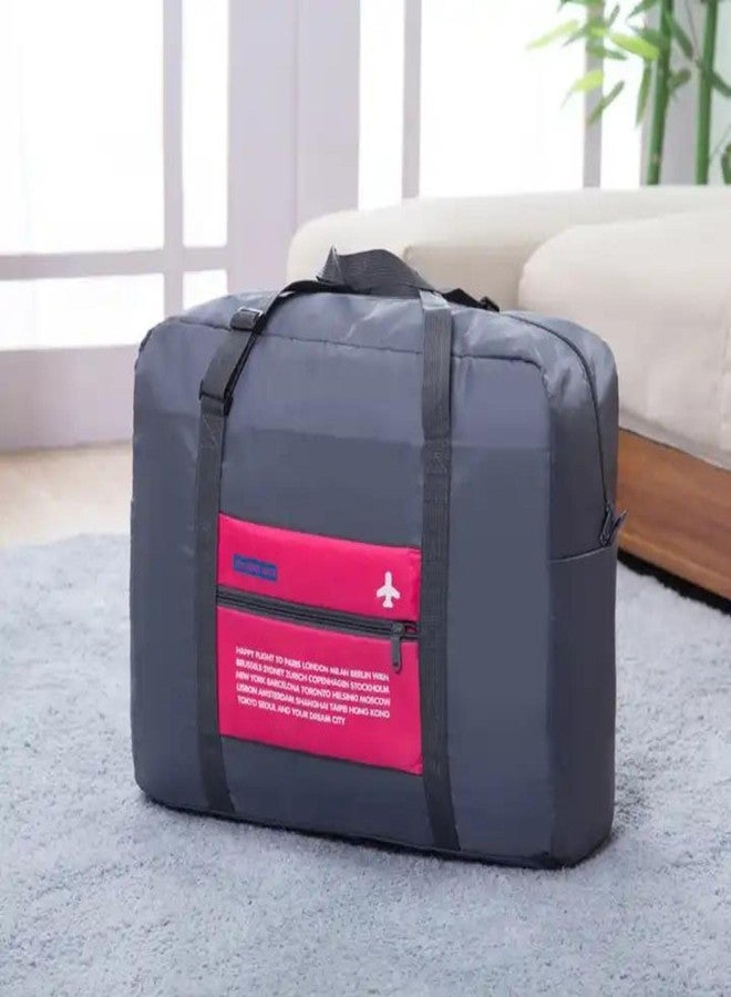 ARTLABEL Eco Friendly Portable Waterproof Durable Storage Traveling Luggage Bags Reusable Large Capacity Foldable Duffel Bag (Pink) - Image 2