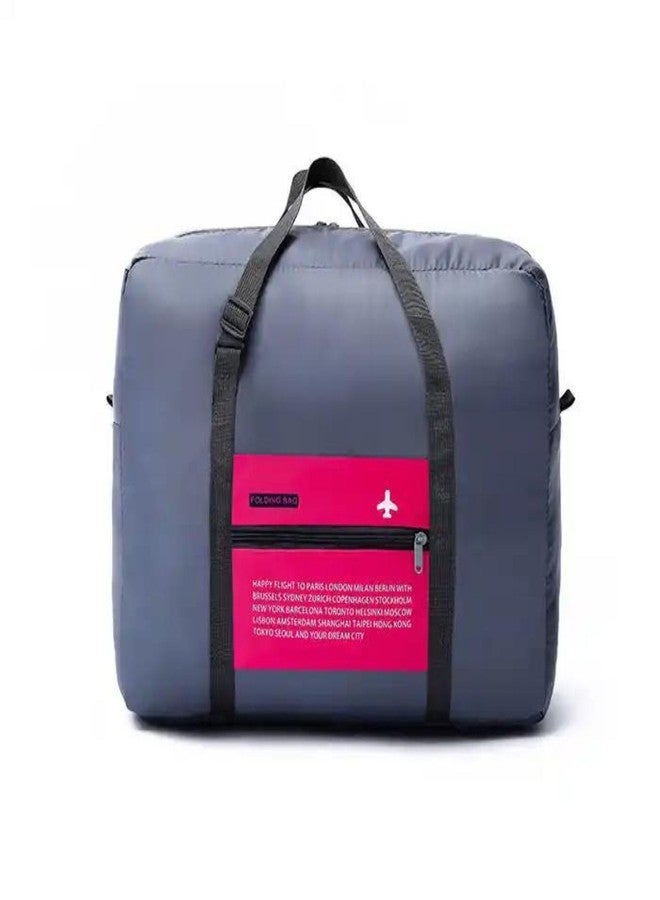 ARTLABEL Eco Friendly Portable Waterproof Durable Storage Traveling Luggage Bags Reusable Large Capacity Foldable Duffel Bag (Pink) - Image 1