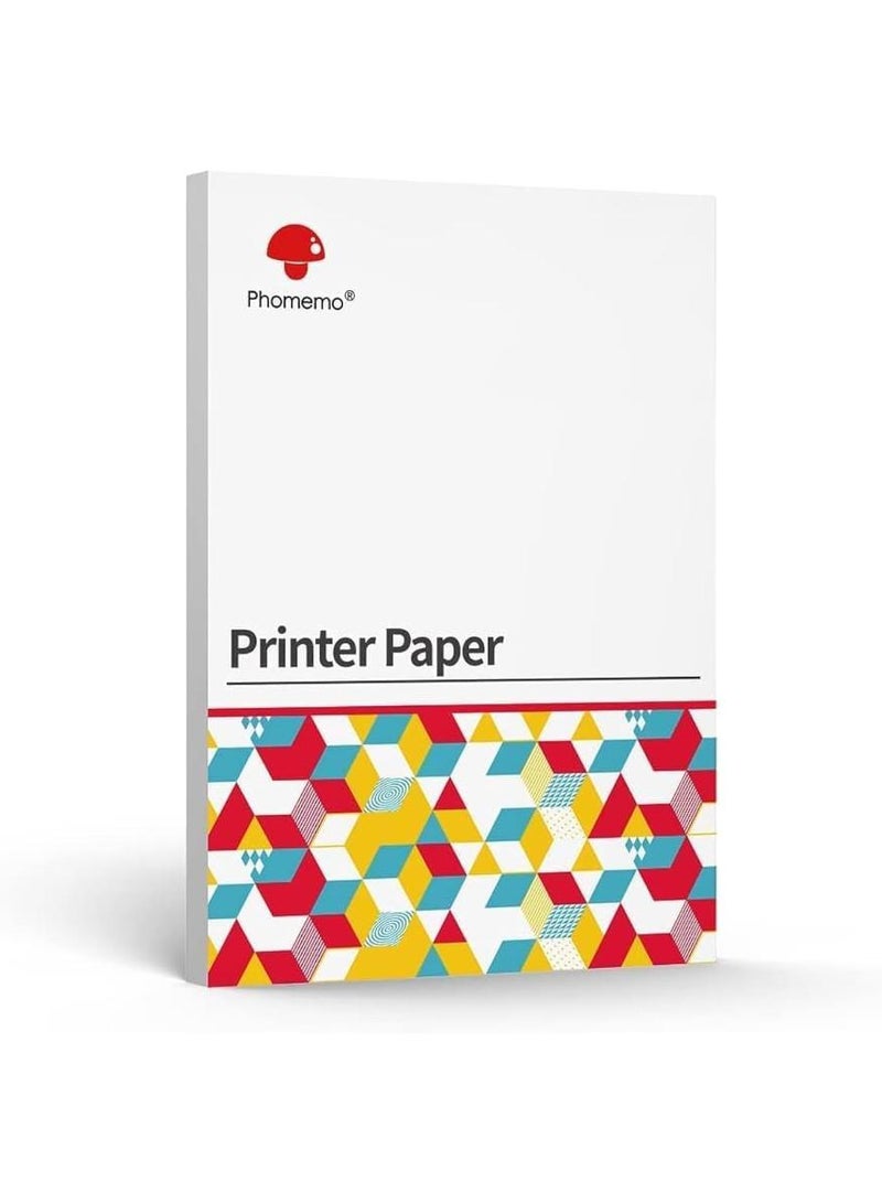 فوميمو 200 ورقة ورق حراري A4، ورق حراري متعدد الأغراض لطابعات Phomemo M08F وM832 وM834 الحرارية المحمولة، مقاس 8.27 بوصة × 11.69 بوصة (210 × 297 مم)، أسود على أبيض - Image 2