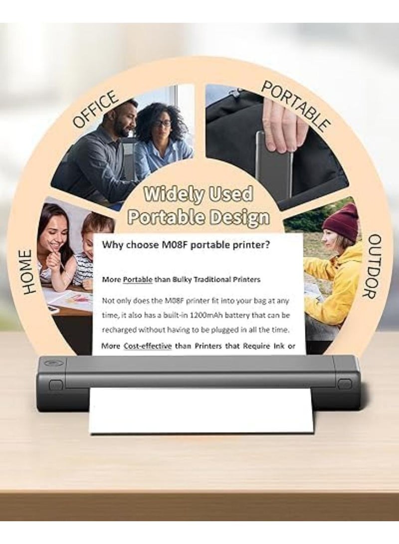 فوميمو 200 ورقة ورق حراري A4، ورق حراري متعدد الأغراض لطابعات Phomemo M08F وM832 وM834 الحرارية المحمولة، مقاس 8.27 بوصة × 11.69 بوصة (210 × 297 مم)، أسود على أبيض - Image 5