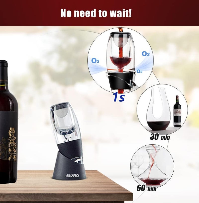 AIKARO - Wine Air Aerator Automatic Decanter with Filter and Base - Image 2