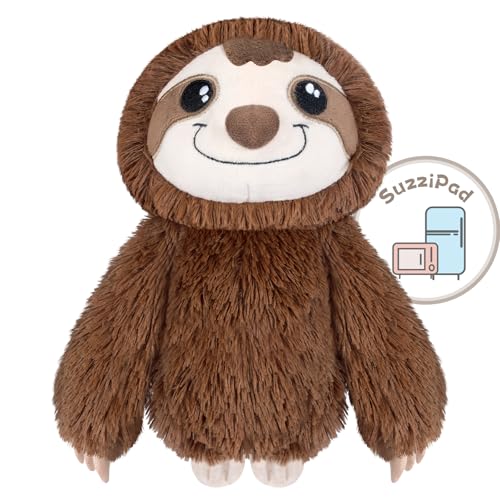 SUZZIPAD Microwavable Stuffed Animal Heated Sloth Plush for Anxiety Bedtime Cuddle Companion Soreness Stress Relief Warmer Plueshies Microwave Heating Pad Gifts for Women Brown - Image 1