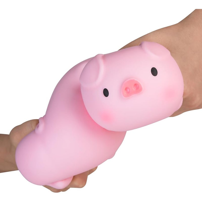 The Orb Factory ORB Easy Sqweezy Snugglies Giant Stretchy Pig - Stretches Up to 5 Feet Long - Jumbo Sized Squishy Toy Pet Pig, Stretch and Squeeze for Stress Relief - Fun Slow Rising Fidget Toy for Kids and Adults - Image 2