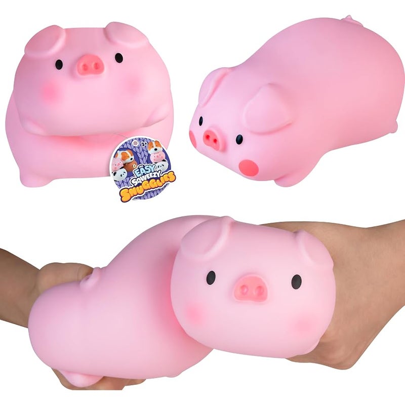 The Orb Factory ORB Easy Sqweezy Snugglies Giant Stretchy Pig - Stretches Up to 5 Feet Long - Jumbo Sized Squishy Toy Pet Pig, Stretch and Squeeze for Stress Relief - Fun Slow Rising Fidget Toy for Kids and Adults - Image 1
