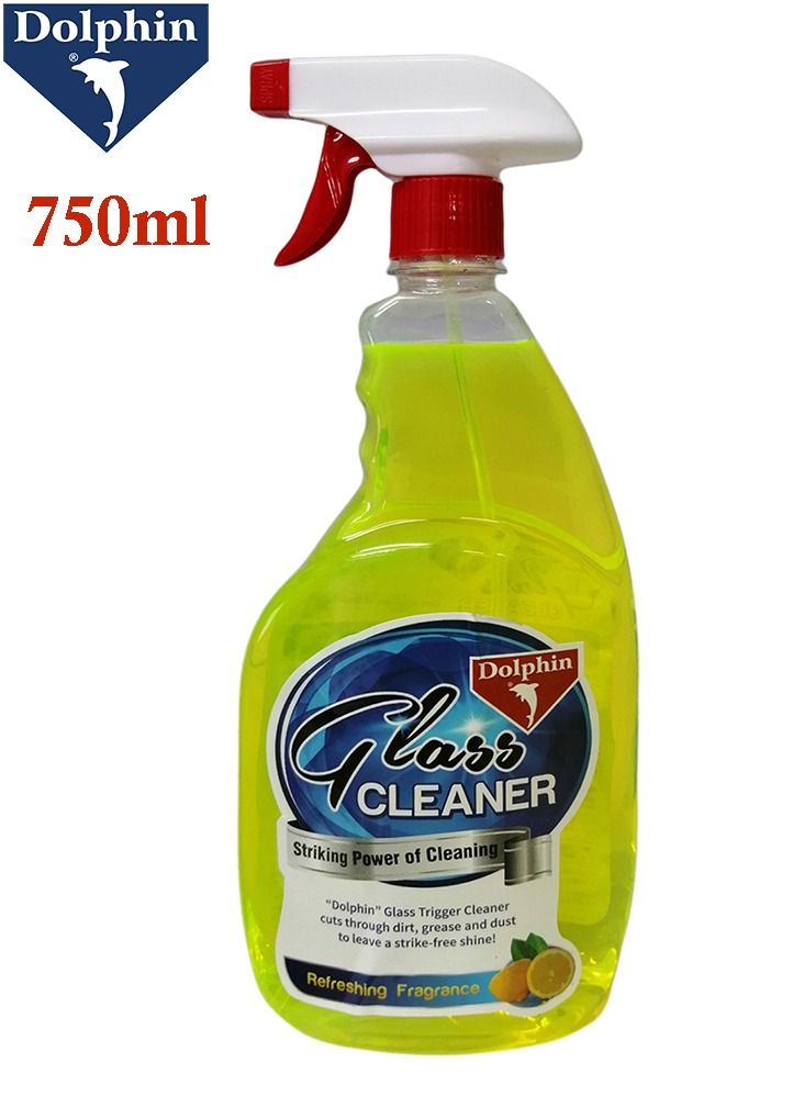 Dolphin Glass Cleaner Lemon Fragrance 750ml - Image 1