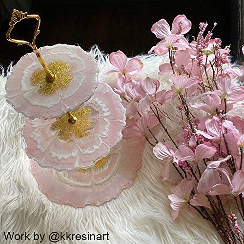 RESINWORLD Thick 3 Tier Resin Mold, Cake Stand Molds for Resin, Epoxy Resin Tiered Tray Mold, Geode Resin Silicone Casting Mold with Hardware Fittings for Making Cupcake Serving Stand - Image 5