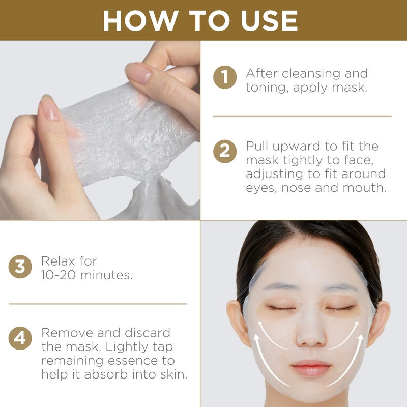 Mediheal Best Korean Sheet Mask - Placenta Essential Face Mask 10 Sheets For Anti-aging, Korean rejuvenazing mask, ultra-nourishing, glowy skin treatment - Image 5