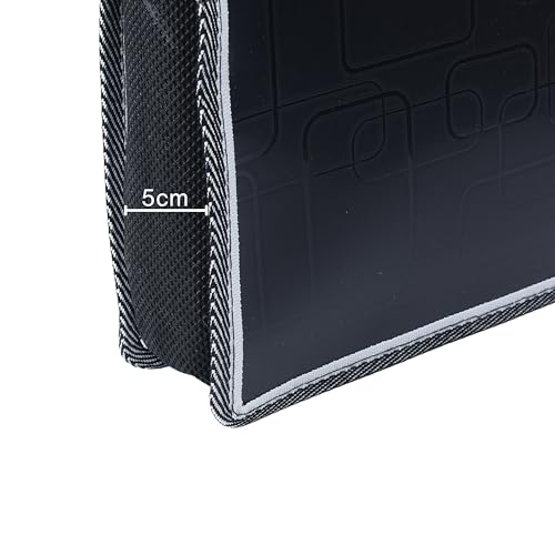 SPS File Folder, Opaque Poly-Plastic A4/Foolscap Documents File Storage Bag with Snap Button, Set of 5 (Black) - Image 3
