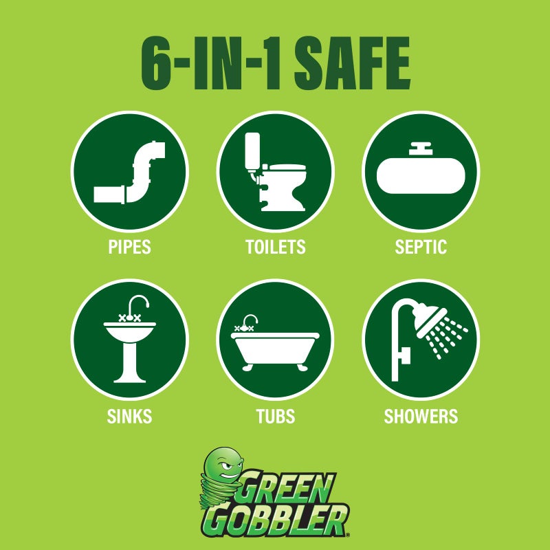 Green Gobbler Drain Clog Remover & Drain Cleaner Powder (5 Pacs & 5 Tools) - Image 4