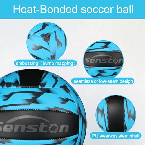 Senston Size 5 Volleyball – Soft & Durable Microfiber Cover for Adults & Youth | Official Size for Indoor, Outdoor, Beach & Gym Training | Includes Air Pump - Image 3