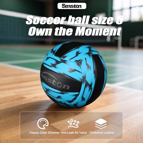 Senston Size 5 Volleyball – Soft & Durable Microfiber Cover for Adults & Youth | Official Size for Indoor, Outdoor, Beach & Gym Training | Includes Air Pump - Image 4