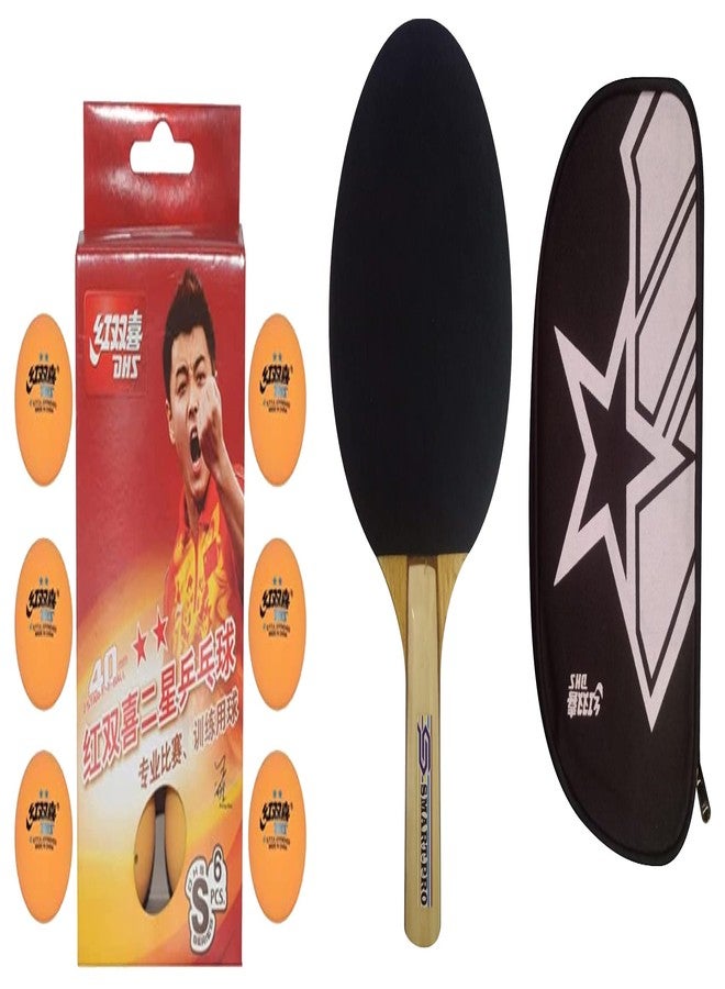 دي إتش أس كرة تنس الطاولة DHS S-S1840BY 2 Star Y Supermarket (علبة من 6 قطع) 36 قطعة مع مضرب Smart PRO TT Star وغطاء مضرب DHS - Image 2