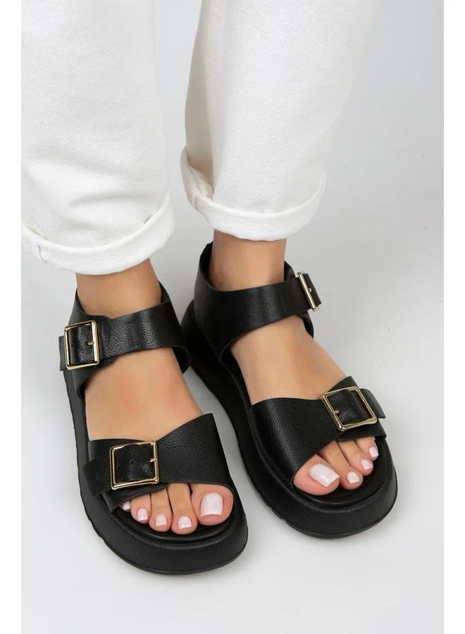Manijero  Vena Women's Genuine Leather Buckle Sandal for Women | Best Price UAE
