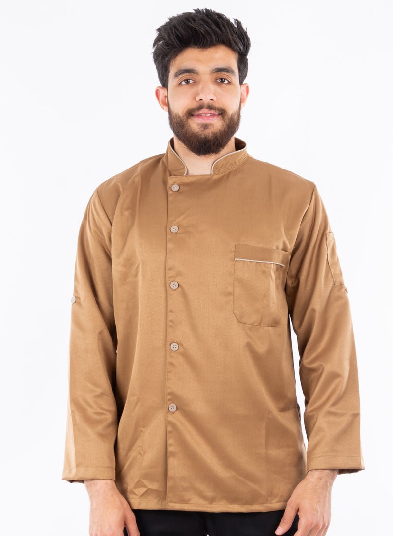 Dark beige chef jacket - Image 1