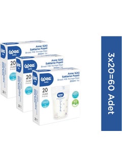 Wee baby Milk Storage Bag Set (20x3 60 Pieces)  - Image 1