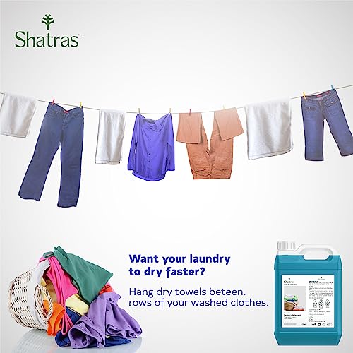 Shatras Liquid Detergent, Suitable for top load & front load for Machine and Hand Wash, Eco friendly, Natural liquid for all type of clothes(5L) - Image 3