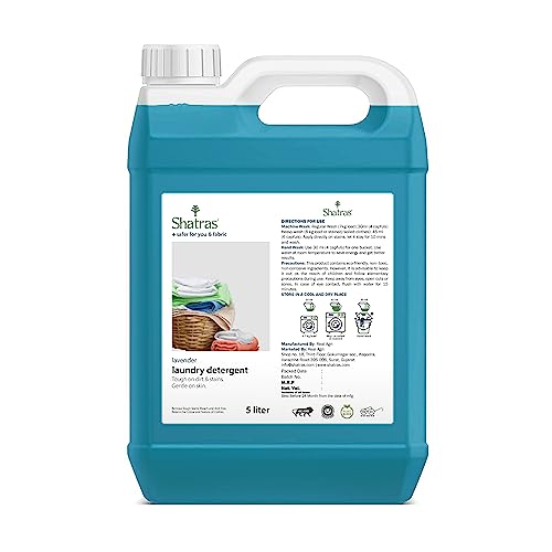 Shatras Liquid Detergent, Suitable for top load & front load for Machine and Hand Wash, Eco friendly, Natural liquid for all type of clothes(5L) - Image 1