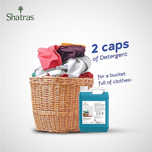 Shatras Liquid Detergent, Suitable for top load & front load for Machine and Hand Wash, Eco friendly, Natural liquid for all type of clothes(5L) - Image 2