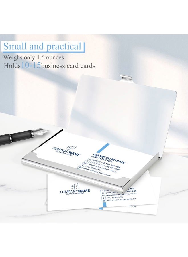 xiviers Business Card Holder，Color Printing Men's and Women's Business Card Case，Ultra-Thin Metal Business Card Organizer，Carry-on Pocket Wallet Business Card Holder,Purple Marble - Image 3