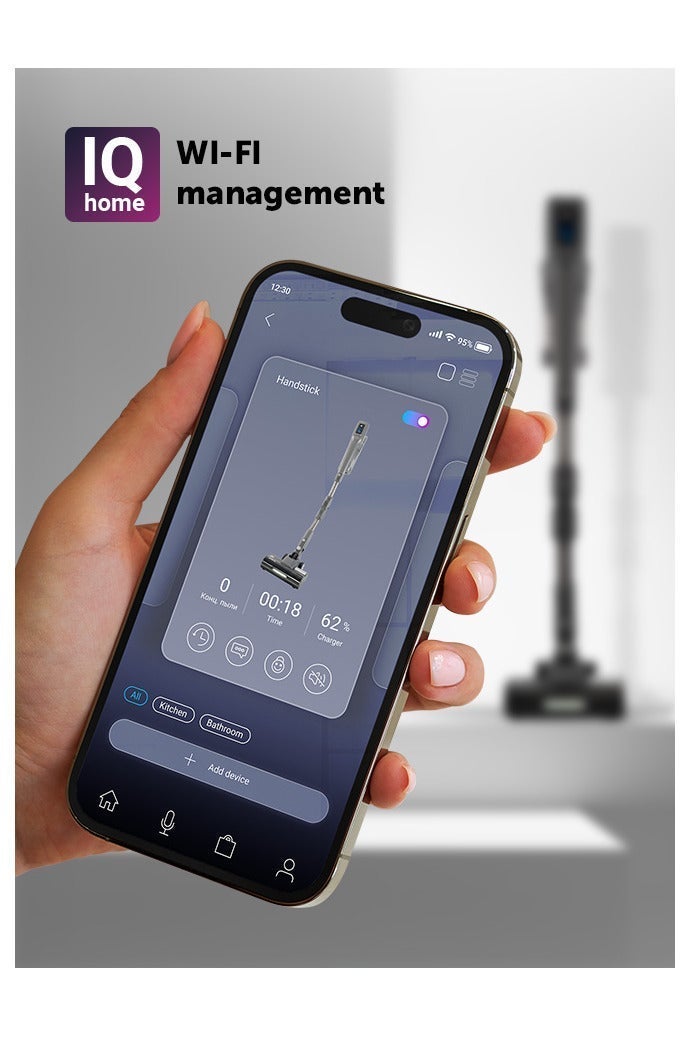 Polaris PVCSDC 3005 Cordless Vacuum – 800W Motor, 280AW Suction, Auto Dust-Collect Dock 2.2L, Wi-Fi IQ Home, 85min Runtime, Motorized Mop, Flex Motion Tube, HEPA Filtration - Image 5