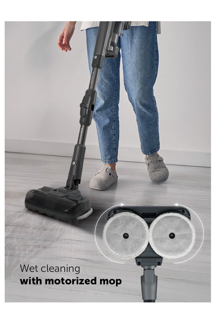 Polaris PVCSDC 3005 Cordless Vacuum – 800W Motor, 280AW Suction, Auto Dust-Collect Dock 2.2L, Wi-Fi IQ Home, 85min Runtime, Motorized Mop, Flex Motion Tube, HEPA Filtration - Image 4