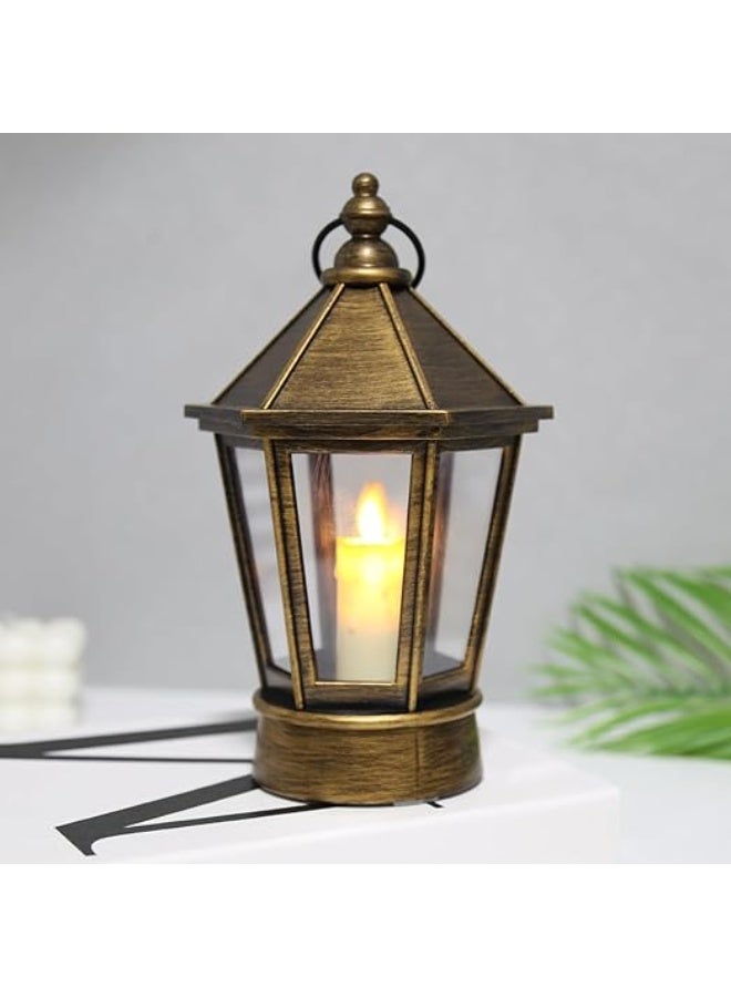 DYD Vintage Hexagonal Swinging Candle Lantern – Traditional Hanging Antique Gift Decor for Indoor Use Bronze, GMXDB017 By DYD Delights - Image 2