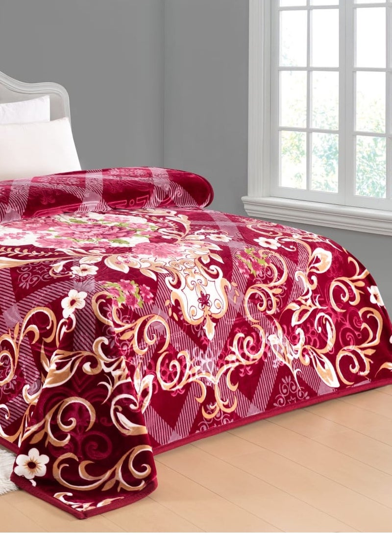 Soft textured blanket with distinctive designs and patterns, winter king size, 6 kg, size 240 x 220 cm  - Image 3