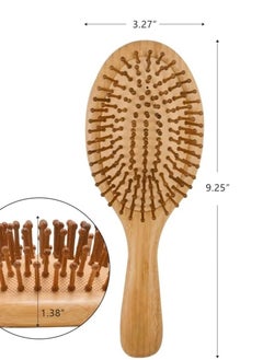 VENDIX Wooden Hair Brush, Its Stimulate Your Scalp and improve Blood Flow to Prevent Hair Losses, Bamboo Bristle Brush & Comb for Healthy Hair for, Men, Women & Children for All Hair Types  - Image 3