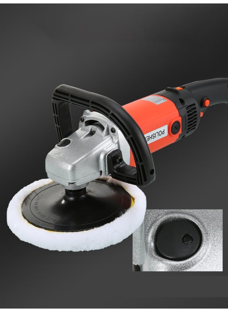Halamine 1200W to 1400W 7 inch Electric car Polisher Machine ，Buffer Polisher，with Wool Buffing Pad ，1 Backing pad Double Insulated with Speed Control (Speed-3000rpm) Red - Image 4
