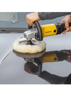 Halamine 1200W to 1400W 7 inch Electric car Polisher Machine ，Buffer Polisher，with Wool Buffing Pad ，1 Backing pad Double Insulated with Speed Control (Speed-3000rpm) Multicolour  - Image 3