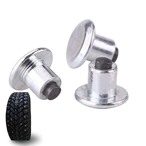 EVGATSAUTO Tire Steel Studs, 100pcs Car Bike ATV Motorcycle Snow Chain Caltrops with Installation Tool for Silent Spikes Tyre Screws - Image 2