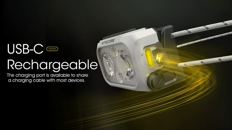 NITECORE Nitecore NU21 Running Headlamp, 360 Lumen Ultralight USB-C Rechargeable with White and Red LEDs and a Sticker (Black)  - Image 4
