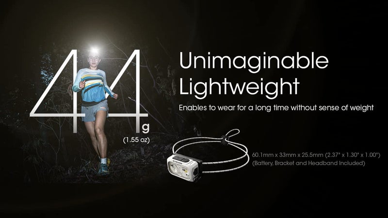 NITECORE Nitecore NU21 Running Headlamp, 360 Lumen Ultralight USB-C Rechargeable with White and Red LEDs and a Sticker (Black)  - Image 3