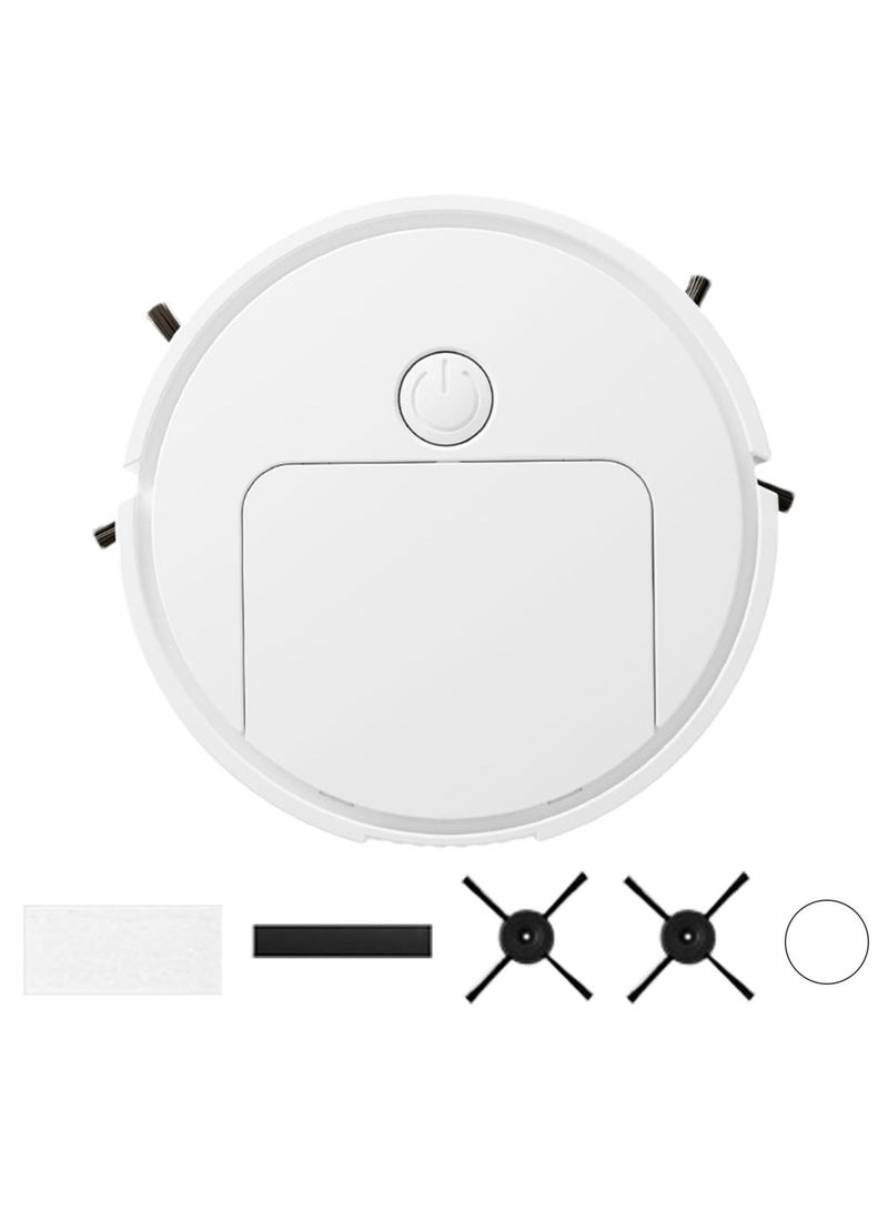 Robot Vacuum and Mop Combo,Household Vacuum Cleaners Robot Vacuum Cleaners for Home Office,Intelligent Fully Automatic Sweeping Robot,Ideal for Pet Hair,Hard Floor,Low Carpet (White)  - Image 1