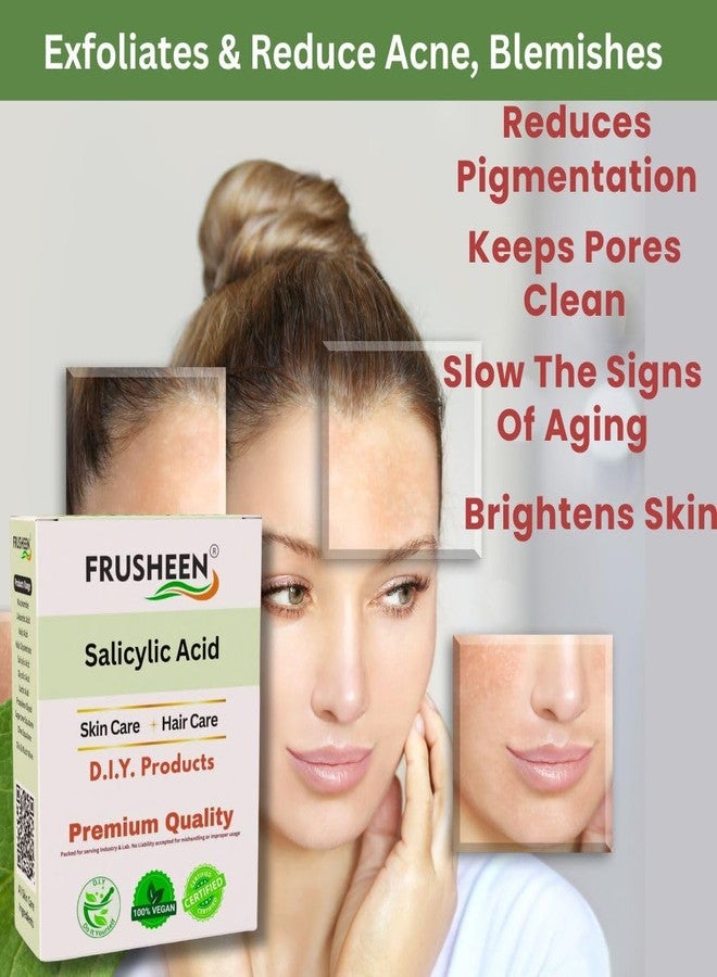 Frusheen مسحوق الساليسيليك (100 غرام) لصنع لوشن العناية بالبشرة، والغسول، والمرطب، والسيروم، وغسول الجسم، ومنتجات العناية المنزلية - Image 3