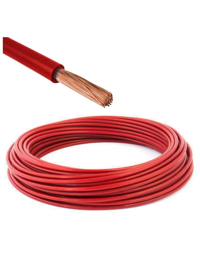 Mabron Mabron Copper Wires 10mm for Domestic and Industrial Electric Connections up to 1500 watts 10 Meter Red Color 1 Year Warranty  - Image 3