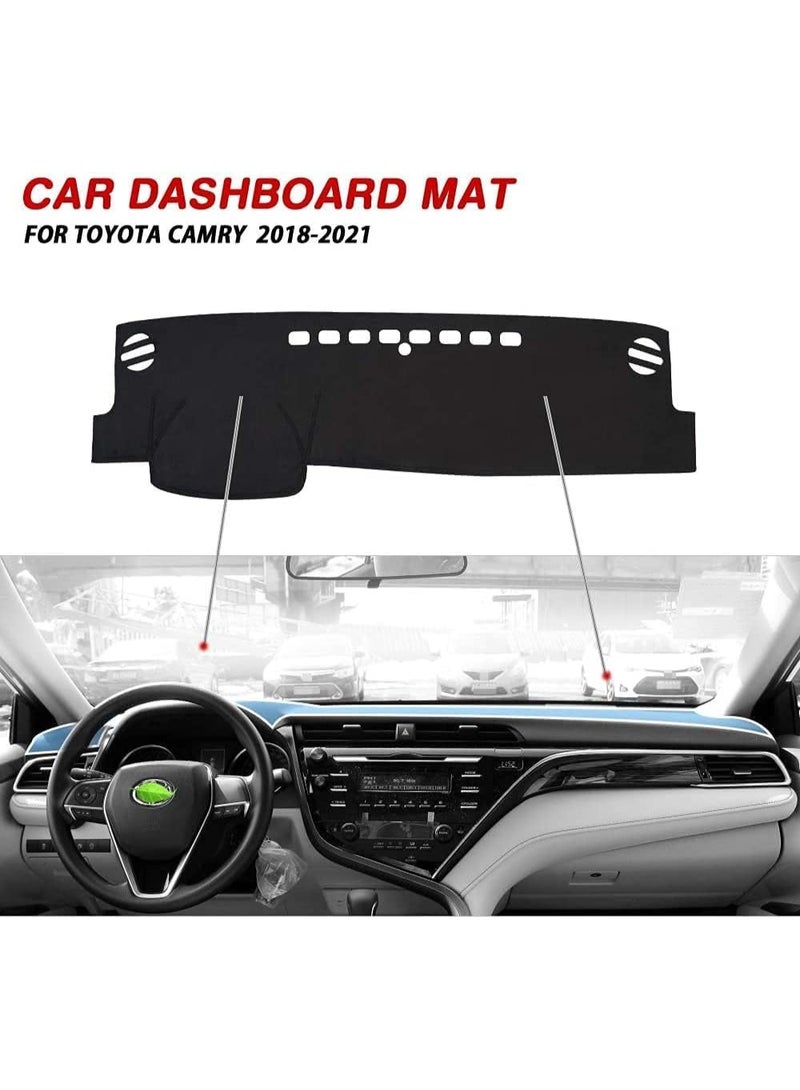 NOSKIN Dashboard Cover Mat for Toyota Camry 2018-2024, Flannel Nonslip Dash Protector, Black (Without HUD) - Image 4