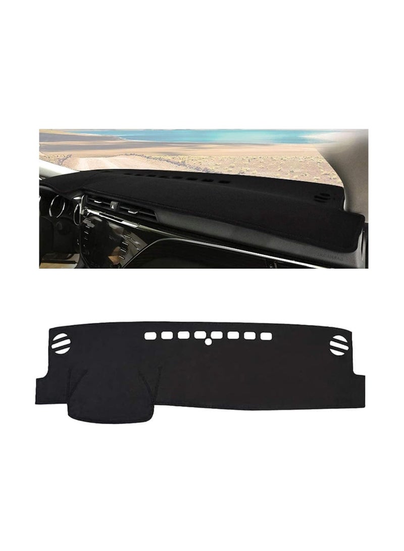 NOSKIN Dashboard Cover Mat for Toyota Camry 2018-2024, Flannel Nonslip Dash Protector, Black (Without HUD) - Image 1