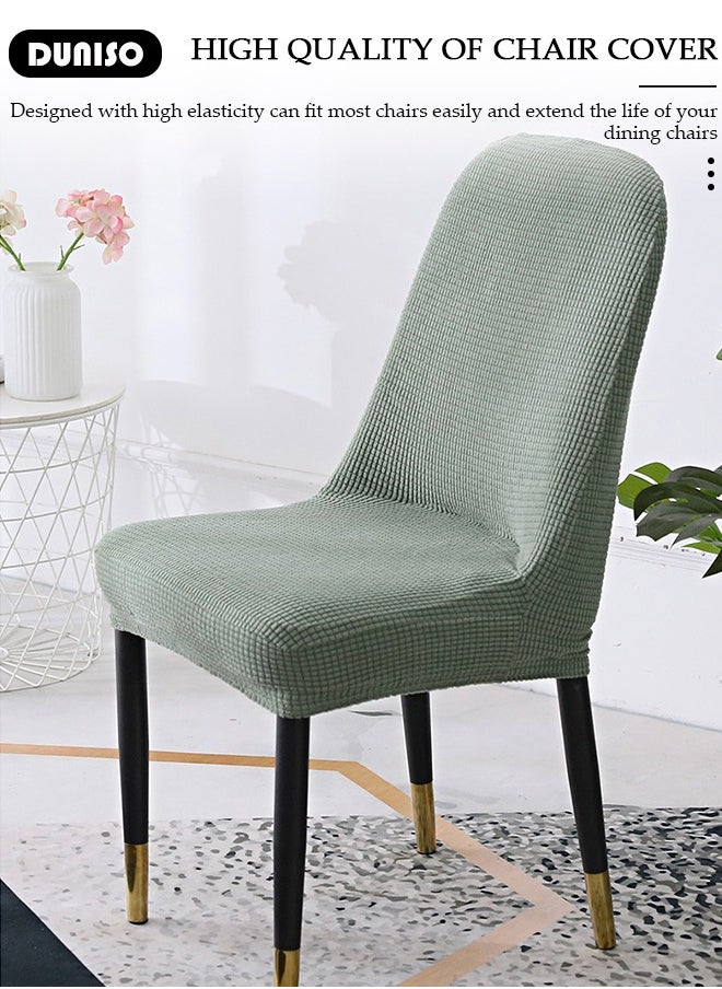 DUNISO 4 Packs Chair Covers, Stretch Dining Chair Slipcovers, Removable Washable Chair Protector, Elastic Chair Protector Seat Covers for Hotel Dining Room Ceremony Banquet Wedding Party  - Image 5