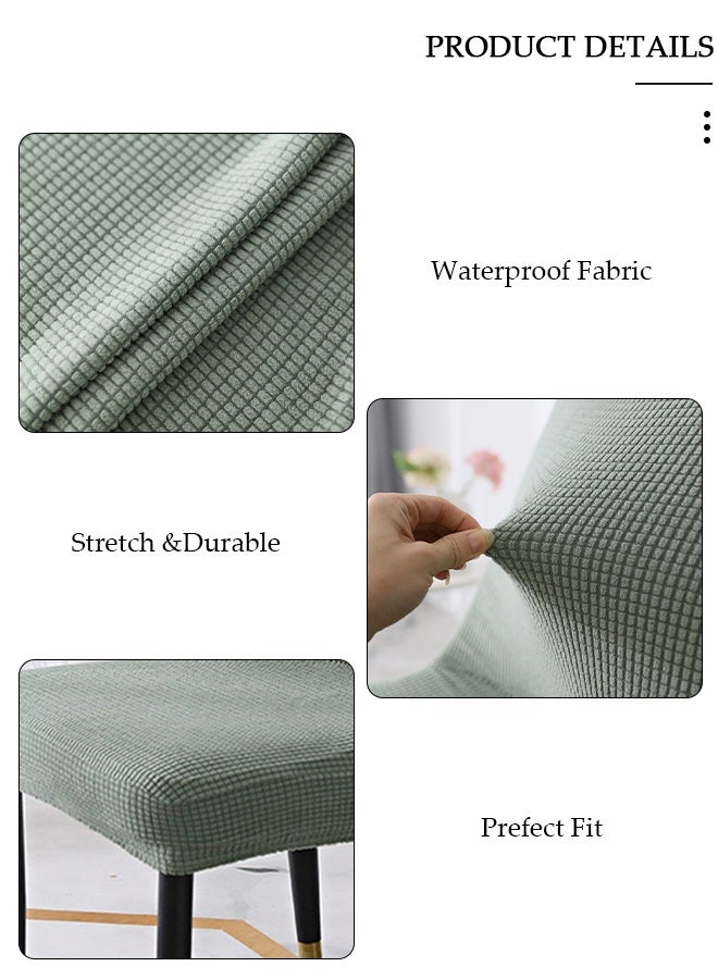 DUNISO 4 Packs Chair Covers, Stretch Dining Chair Slipcovers, Removable Washable Chair Protector, Elastic Chair Protector Seat Covers for Hotel Dining Room Ceremony Banquet Wedding Party - Image 5