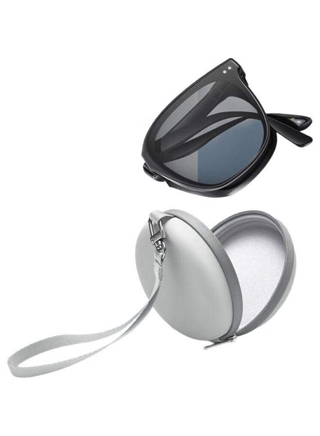 LOHO Foldable Gm Sunglasses For Men And Women High-End Driving Sun Glasses Large Face Slimming Lh013624 Piano Black - Image 3