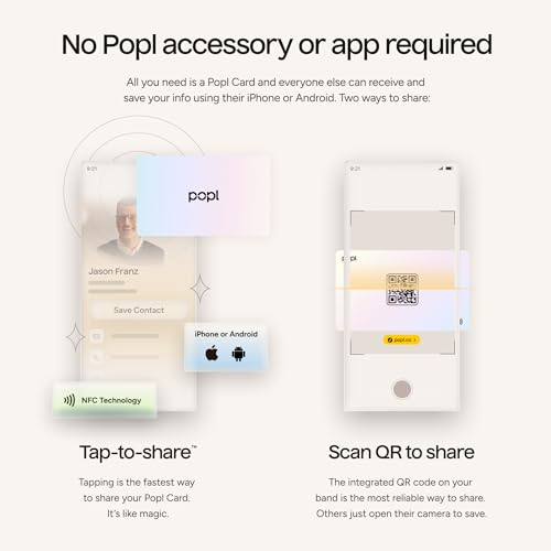 Popl Authentic Patented Popl Card™ (Avoid Fake Knockoffs) - Smart NFC Networking Card - Simply Tap to Exchange Contact Info, Capture Leads, & Manage Contacts (Prism) - Image 2