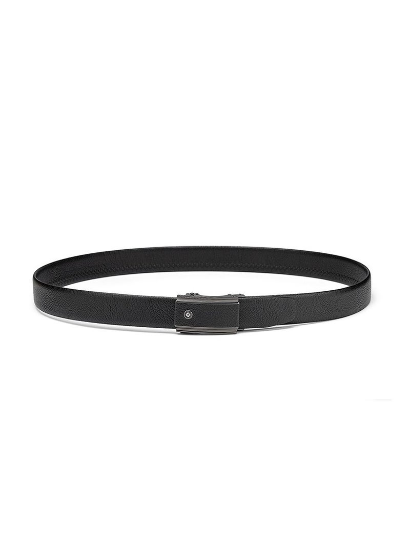 Samsonite Aamir II BIZ Plate AL Auto 01 Leather Belt, Black|Stylish|Premium Quality|Automatic Buckle|Hole Free Belt - Image 5