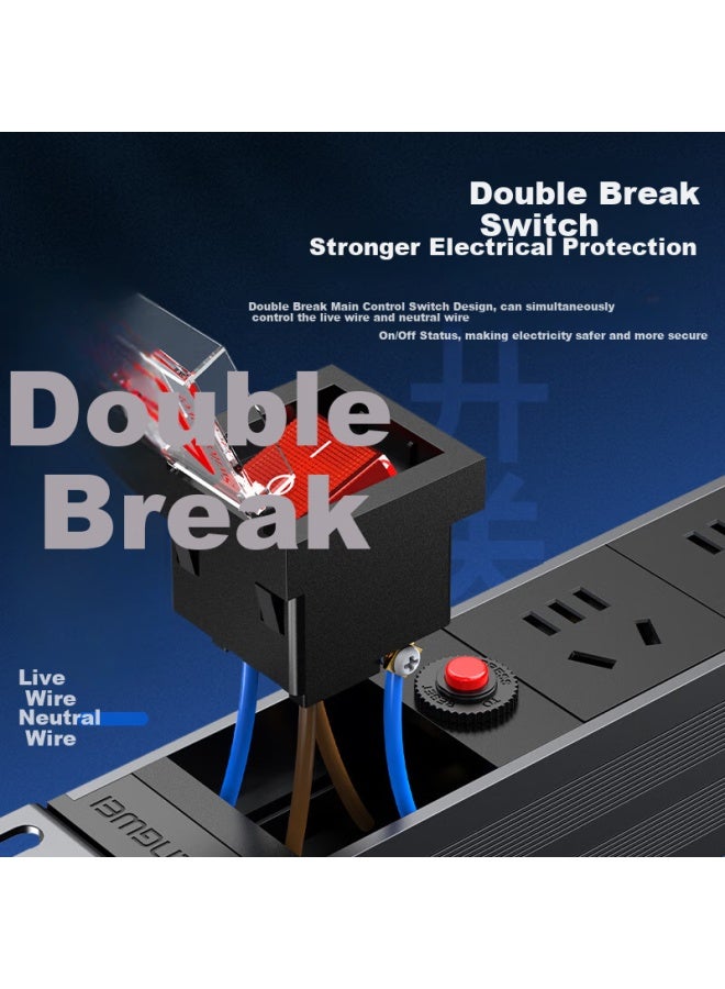 Shengwei Pdu Cabinet Socket 8 Outlet 10a Total Control Overload Protection High Power Engineering Room Cabinet Special Multi-function Socket Patch Panel Xp10a-308 - Image 3