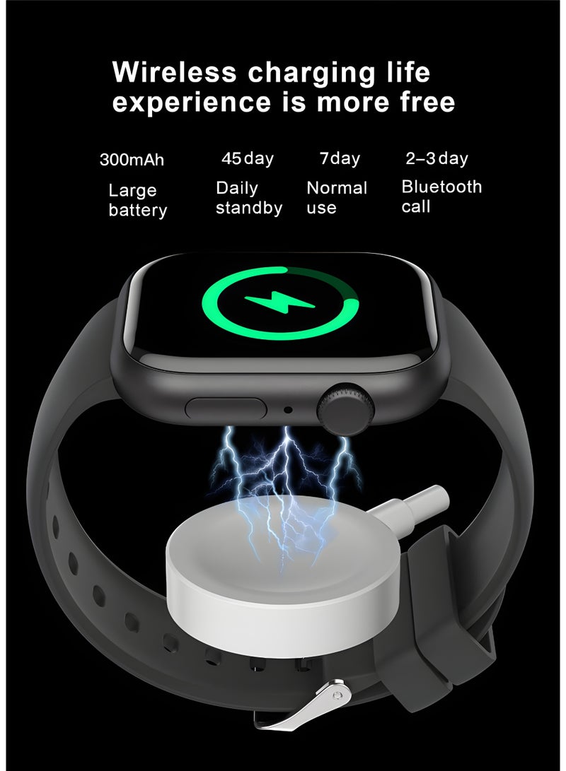 براندكود ساعة ROCK 31 الذكية - ساعة اتصال بلوتوث مقاومة للماء مع شحن لاسلكي وبطارية كبيرة وتتبع اللياقة البدنية وأوضاع رياضية متعددة - Image 4