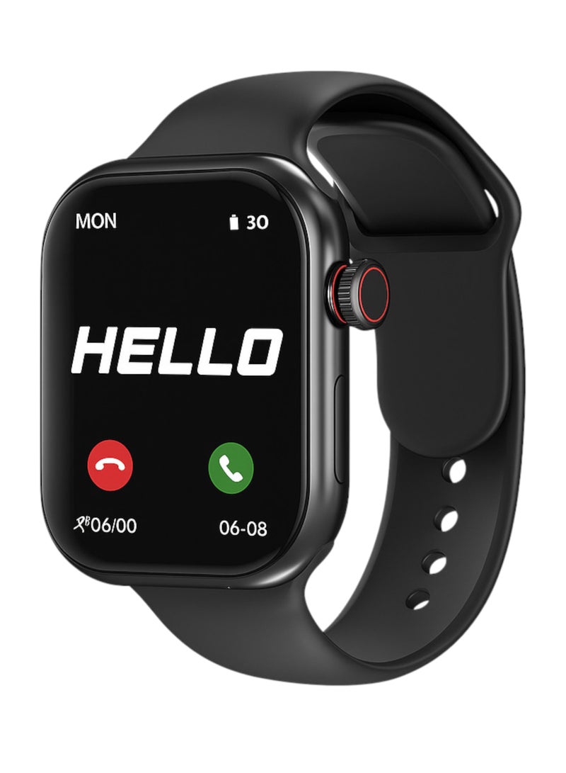 براندكود ساعة ROCK 31 الذكية - ساعة اتصال بلوتوث مقاومة للماء مع شحن لاسلكي وبطارية كبيرة وتتبع اللياقة البدنية وأوضاع رياضية متعددة - Image 1