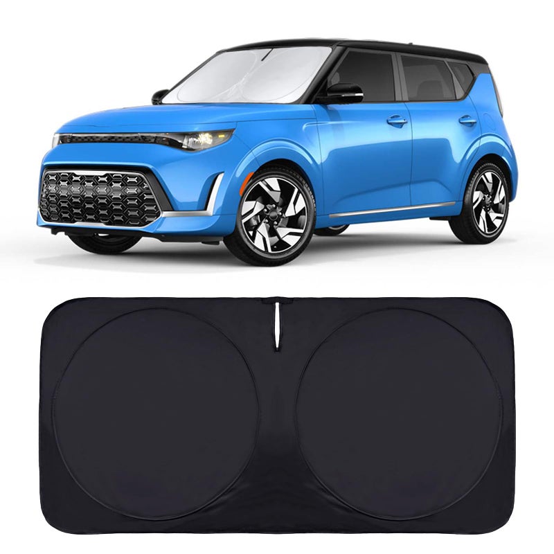 INSAUTO for Soul Windshield Sun Shade Window Sunshade Customfit 20202026 Kia Soul Wagon Windshield Cover Foldable Sun Visor Thicken 4Layer Reflective Protector Block UV Rays Car Accessories - Image 3