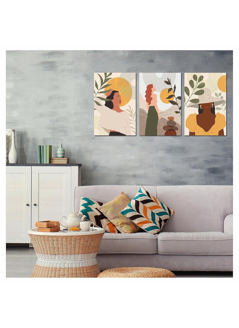 Paper Plane Design - PAPER PLANE DESIGN Large Panels Canvas Painting For Wall Decoration - Elevate Your Living Spaces. Boho Aesthetic Wall Painting For Living Room. Wall Decor. (C) - Image 1